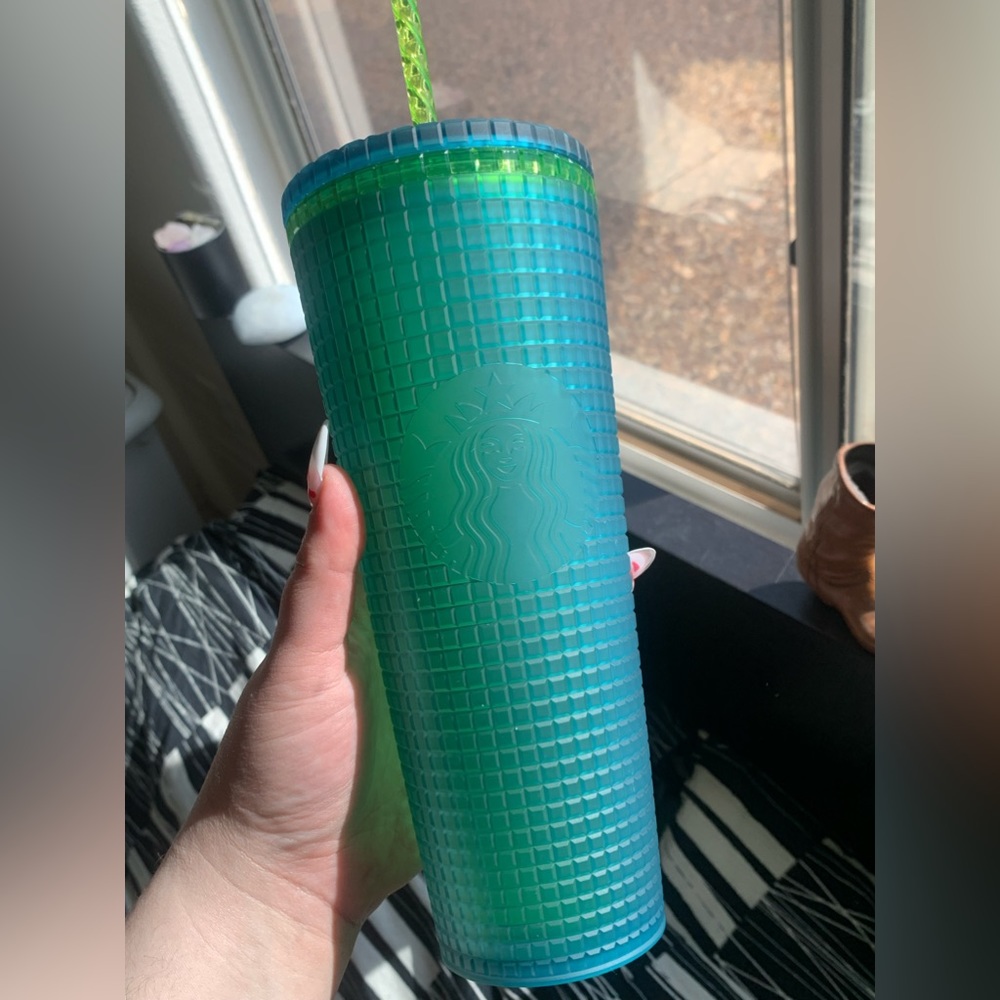 Starbucks Green Jelly Grid Venti Tumbler